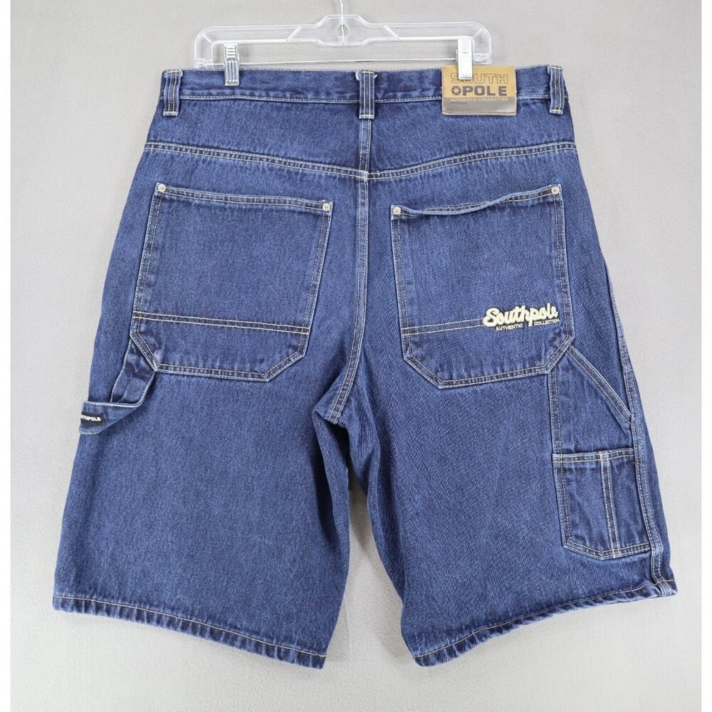 Vintage Southpole‎ Shorts Men 38 Blue Carpenter Baggy Hip Hop Skater Spellout